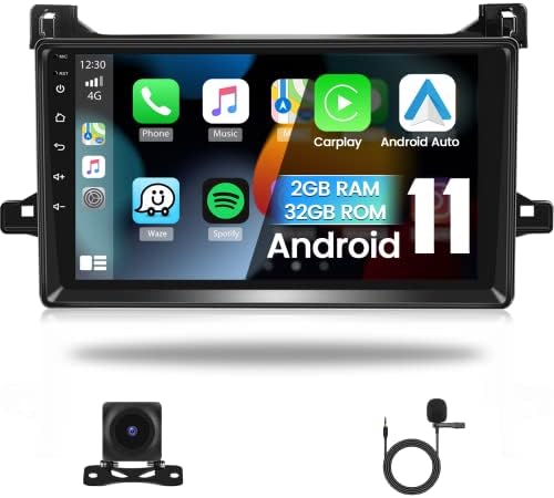 За Тојота Приус -2020 со Apple CarPlay И Android Auto, 2gb+32GB Android 11 Автомобил Стерео 9 инчен Екран На Допир Автомобил Радио