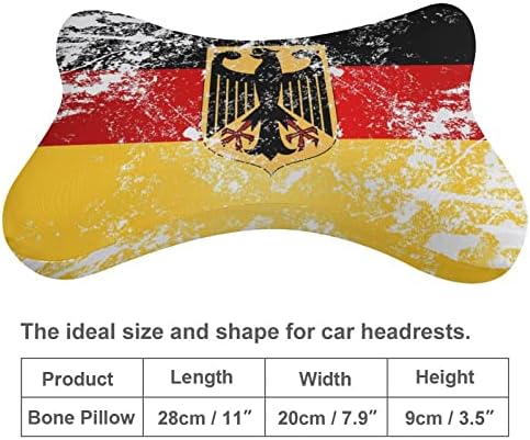 Ретро Германија Грб знаме 2 парчиња Перници за Вратот на Автомобилот Што Дишат Автоматско Перниче За Одмор Удобна Перница За Седиште