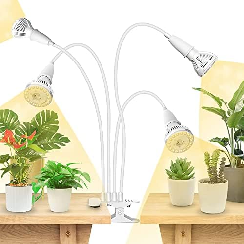 Sansi LED LED растат светла за растенија во затворен простор, 300W целосен спектар клип-на gooseneck расте светлина со керамичка