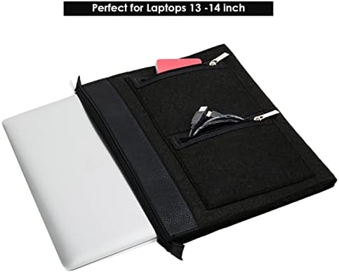 Торба за торбичка за торбичка за ракави, тенок лесен случај за носење за 14 инчи Chromebook 13 7310, XPS13 9380, Latitude 3380, iPad Pro 12.9