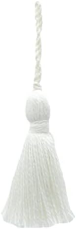 3 Основна памучна тасела со 1 јамка | Декоративен занаетчиски реси, чиста бела A1 продадена индивидуално
