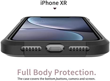 Синголас за iPhone XR кутија, iPhone XR Телефонски случај со тешка заштита воена оценка на воена оценка Шокономска заштита на