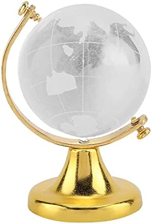Кристална Сфера Мапа Кристално Стакло Топка Тркалезна Земја Глобус Светска Мапа Со Златен Штанд Уметност Домашна Канцеларија Декор Подарок