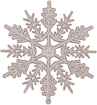 Dknhoy 24pc Снегулка Божиќна декорација на новогодишни украси за новогодишни места за декорирање на програмата за приврзоци （5см）