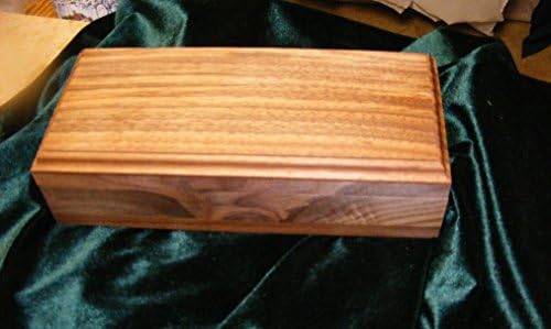 Кутија за накит од орев од орев на Стив со кадифена обвивка 9,5 x 4,5 x 2,5 инчи