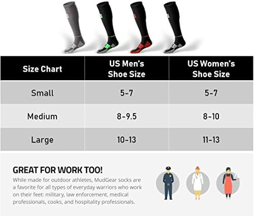 Чорапи за компресија на Mudgear - високи чорапи за компресија со 15-20 mmHg за спорт, лет, бременост, циркулација и закрепнување