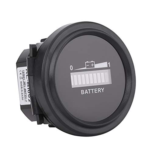 Мерач на батерија, прецизен индикатор за батерија со голема сигурност мерач на индикатор за батерии со LED индикатор за Flash за полнење