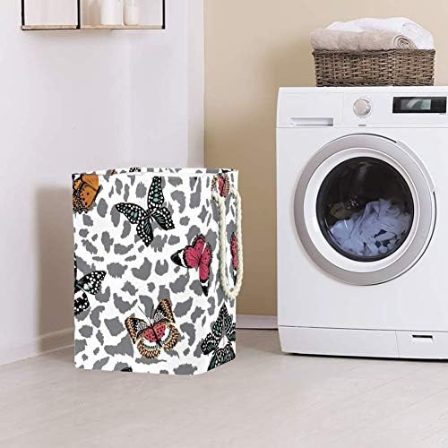 Пеперутки животински леопард шема на кожата водоотпорен преклопување на алиштата за перење за детска соба спална соба бебе расадник