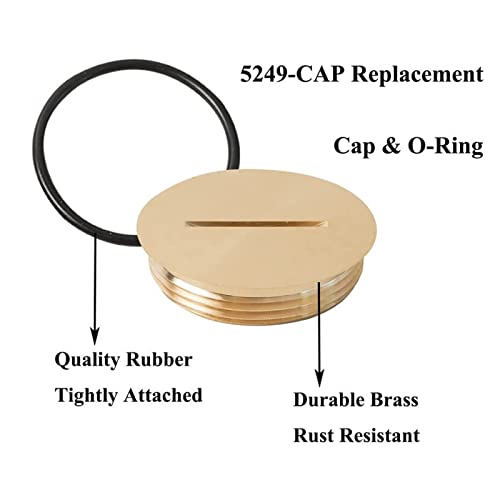 2 Пакет 5249 Капа Со О-Прстен За Подот Кутија, Одговара Само 5429 Еден Излез, Замена Месинг Капа