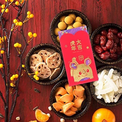 БОЖИЌНИ Подароци На СОИМИС Кинески Новогодишни Црвени Пликови: 12 парчиња 2022 Кинеска Година Среќни Пакети Со Пари Хонг Бао Носители