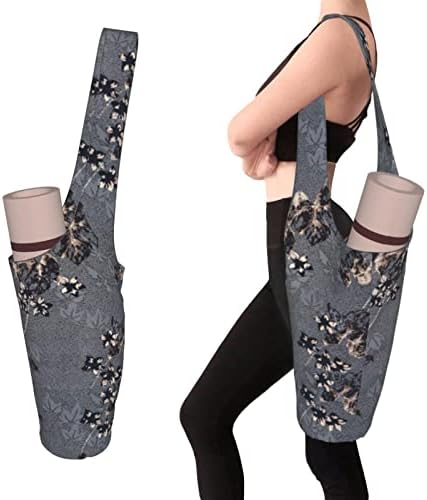 Јога Мат торба со голема големина џеб водоотпорен, ергономски, торба за носач на јога мат за жена повеќефункционална и вклопена матична матична големина