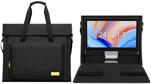 Btselss 21,5 /24 носат торба за тота за iMac десктоп компјутер најлон, торба за складирање на патувања за AIO компјутер 21,5 инчи и 24