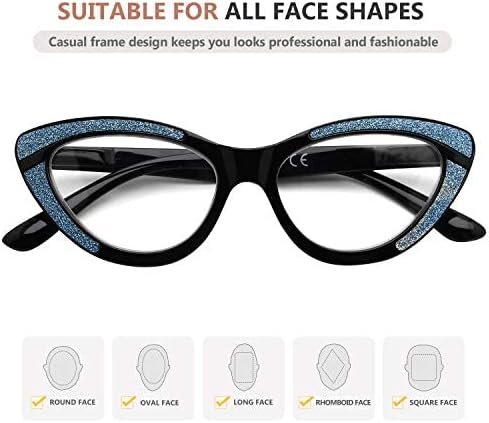 Eyekepper со 4-пакувања за очи за читање очи за очи за читање на жени-Чик дами читатели