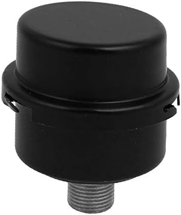 X-Ree 3 / 8pt 16mm Тема металик компресор за воздух за придушувач на придушувач на филтрирање црна боја (3 / 8pt 16mm Rosca Compresor de
