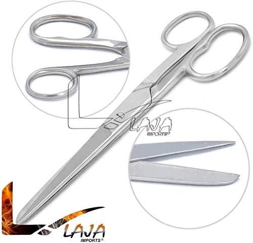 Лаџа увезува ножици од не'рѓосувачки челик од 7 инчи за канцеларија, ножици за занаетчиски тешки занаетчиски со ткаенини, хартија, меурчиња,
