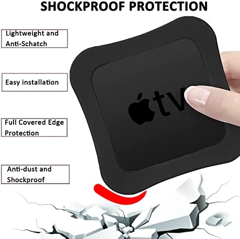 Ninki TV Case Компатибилен Apple TV 4K 3rd Generation 2022 и Siri Remote Protective Case, Случај за апсорпција на силиконски шок од силикони