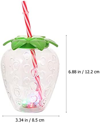 Чаши за забави со хемотон 3 парчиња предводени од светлосна чаша ананас од ананас истурање- доказ за леден пијалок кригла светло шише со слама