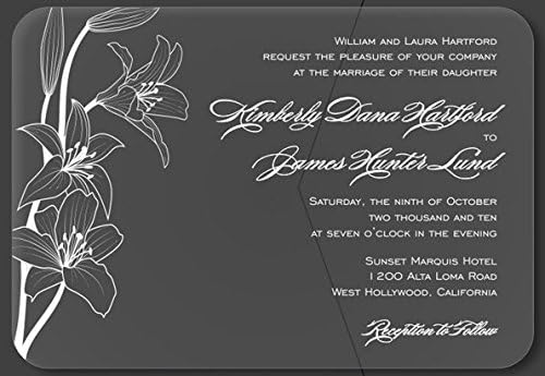 Acrylice Acrylic Clear Card Card со покана за свадба со шема на нарцис, покани за венчавки, картичка за венчавки, акрилни покани