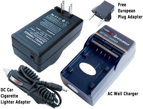 Itekiro AC Wall DC Car Battery Charger комплет за Sony MHS-PM5 MHS-PM5/L MHS-PM5/P MHS-PM5/V MHS-PM5/W MHS-PM5K MHS-PM5K/L MHS-PM5K/P