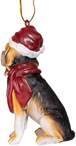 Дизајн Тоскано Бигл за одмор кучиња елка украси Божиќни украси, 3 инчи, целосна боја