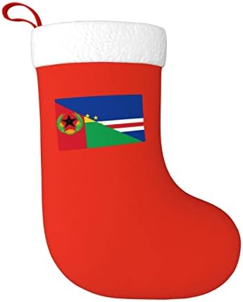 TZT Flag of Cape Verde Божиќни чорапи, подароци за одмор на Божиќни празници за украси за семејни празници 18-инчни