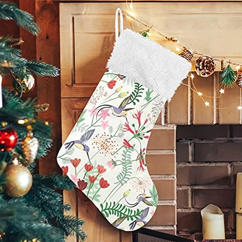 Денот на благодарноста Хамингберд цветна градина Божиќни чорапи Големи Божиќни чорапи за елката Детска соба Камино виси чорапи чорапи