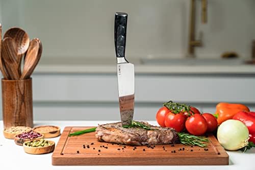 Јехок Готвач Нож | 8 Инчен Висок Јаглероден Нерѓосувачки Челик Професионален Кујнски Нож Со Остар Нож Иleономска Рачка