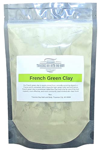Француска зелена глина, материјали за правење сапун од 1 фунта, француска Зелена Маска за Лице Е Богата Со Минерали И Хранливи Материи