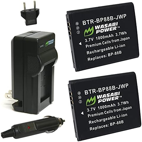Батерија и полнач за напојување Wasabi за Samsung BP-88B и Samsung MV900F