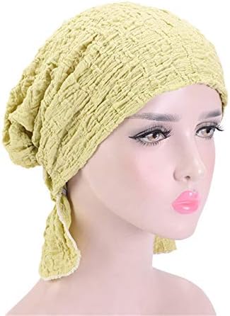 Дишењето на женски памук Керчиф хемо -капаче Бејн Турбан капа за глава за глава за карцином пациенти Муслимански додатоци за коса