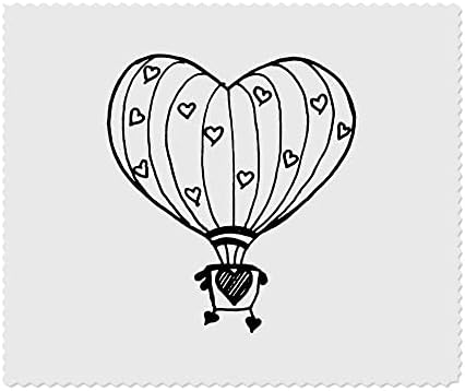 Азееда 2 х Срце Балон Со Топол Воздух Микрофибер Леќи/Очила За Чистење Крпи