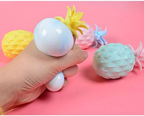 Смешен стискање стрес од ананас топка играчка мека олеснување топката со креативни играчки деца и возрасни случајна боја