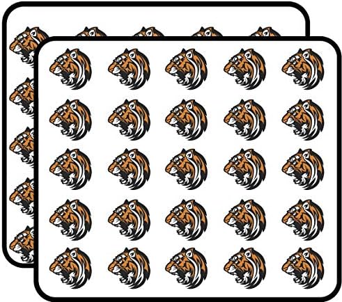 Налепници за винил од тигар од тигар 1 Секој налепници на 50 пакувања трајни и водоотпорни за лаптопи, автомобили, телефони