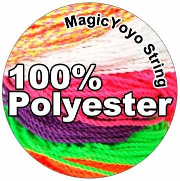 Magicyoyo Yoyo String Pack од 25, Polyester Professional Yoyo Strings за одговорни и не -одговорни Yoyos, со случајот со