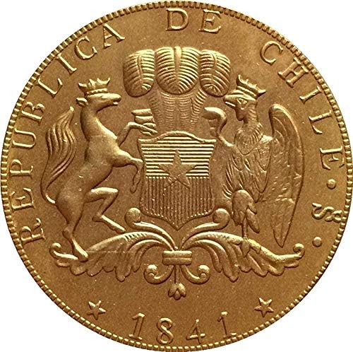 Предизвик Монета Чиле 1841 4 Ескудос Монета Копија 29мм Копија Подарок За Него Монета Колекција