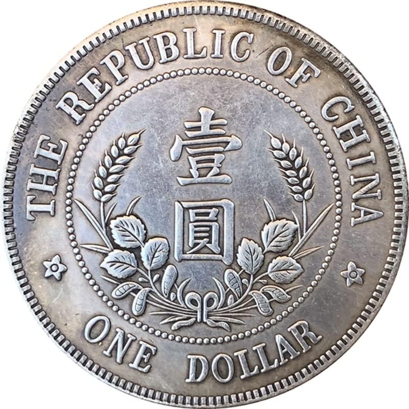 Антички Монети Антички Сребрени Јуани Комеморативни Монети На Основањето На Република Кина Ли Јуанхонг Шапка Занаети Колекција