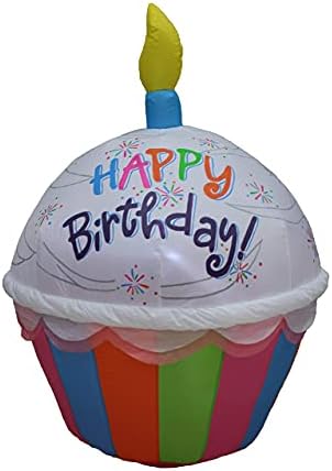 Пакет за украси на две роденденски забави, вклучува високи 4 стапки симпатична среќен роденден на надувување на црвена свеќа, и 4 нозе високи