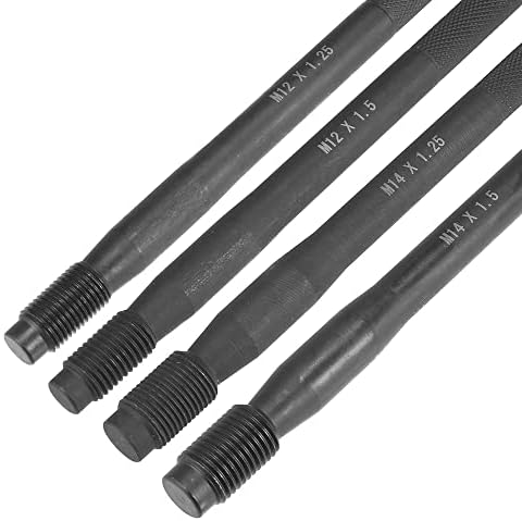 X Autohaux 8pcs црно јаглеродно челик за закачалки за усогласување на пинските гуми за гуми M12x1.5 M12x1.25 M14x1.5 M14x1.25 За