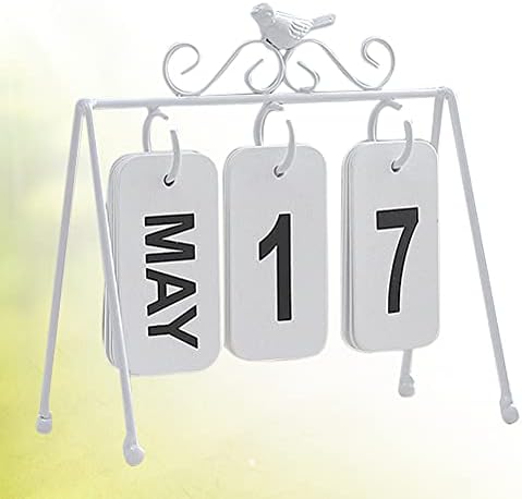 Орнаменти на Викаски Креативен календар на птици кои се вртат календар Деликатен десктоп календар гроздобер датум дисплеј украс за домашна