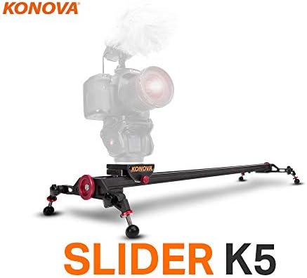 Лизгач за лизгање на фотоапаратот Konova Doly K5 100 Track Aluminum цврста железничка ролерка за мазен слајд за камера, мобилен