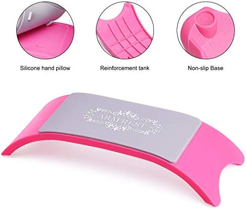 ZQTHL силиконска рака перница за рака, самите нокти, уметност, држач за држач за подлога за печење на рака, алатка за маникир за перница, црна,