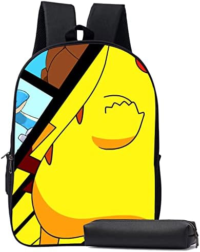 Ранец на цртани филмови GJNDV Симпатични ранец на лесни тела поставени со сет за молив, -1