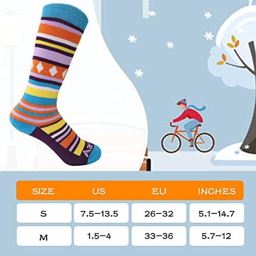 Аронано мерино волна Ски чорапи Детска сноубординг чорапи за мали деца и девојчиња Зимски топли сноуборд термички чорапи 2 пара