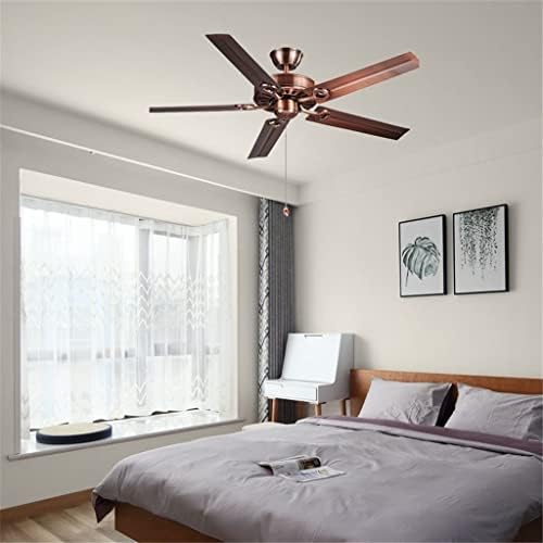 лустер електричен вентилатор на таванот без светла месинг или црна површина во боја на ветерот, прилагодлива тајминг, обратна функција во