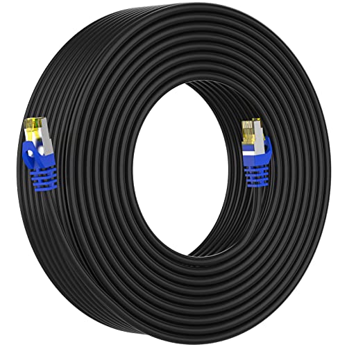 Aoforztech CAT 8 Ethernet Cable 3 ft, Heavy Duty Metwork Network Internet Cable, RJ45 конектор, 26Awg 40Gbps 2000MHz Patch Coder, S/FTP Внатрешен