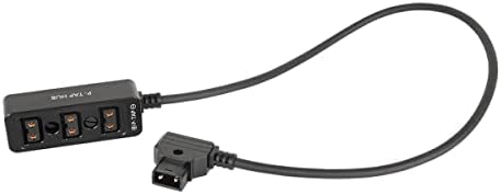 Camvate d-tap b-тип машки до 3-порт женски D-Tap P-Tap Adapter Splitter со Ronin 2 Thread Screw за моќност на фотографија, црна