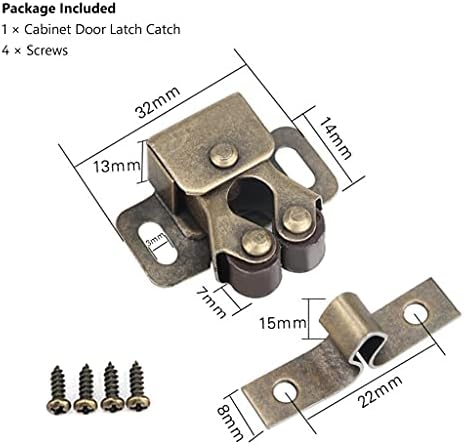 ZLXDP 1PC Prong Doors Latch Hardware Double Ball Roller Catchs Cabbool Cabinit