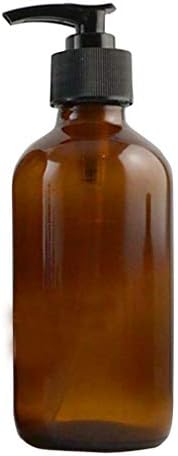 250мл 8oz празно полнење шише со шише со килибарно стакло со шише со лосион за лосион за лосион, тркалезни стаклени шишиња за есенцијални
