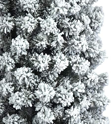 ЦИЈАК 7,5 стапки Снег Собра Вештачки Молив Елка, В Метал Штанд Ела Молив Пвц Игли За Домашна Декорација За Одмор