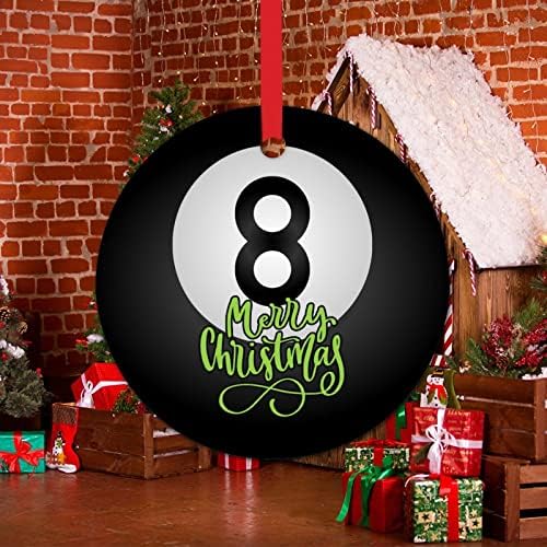 Билијард Осум божиќни украси на топката, спортски lубител на топката Божиќни украси базени топка, керамички украси за Божиќни украси на пријатели
